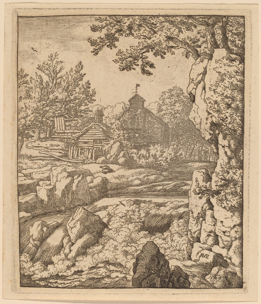 Vodopád, pravděpodobně c. 16451656. od Allart van Everdingen