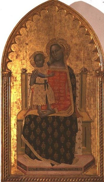 Madona s dítětem na trůně od Allegretto Nuzi