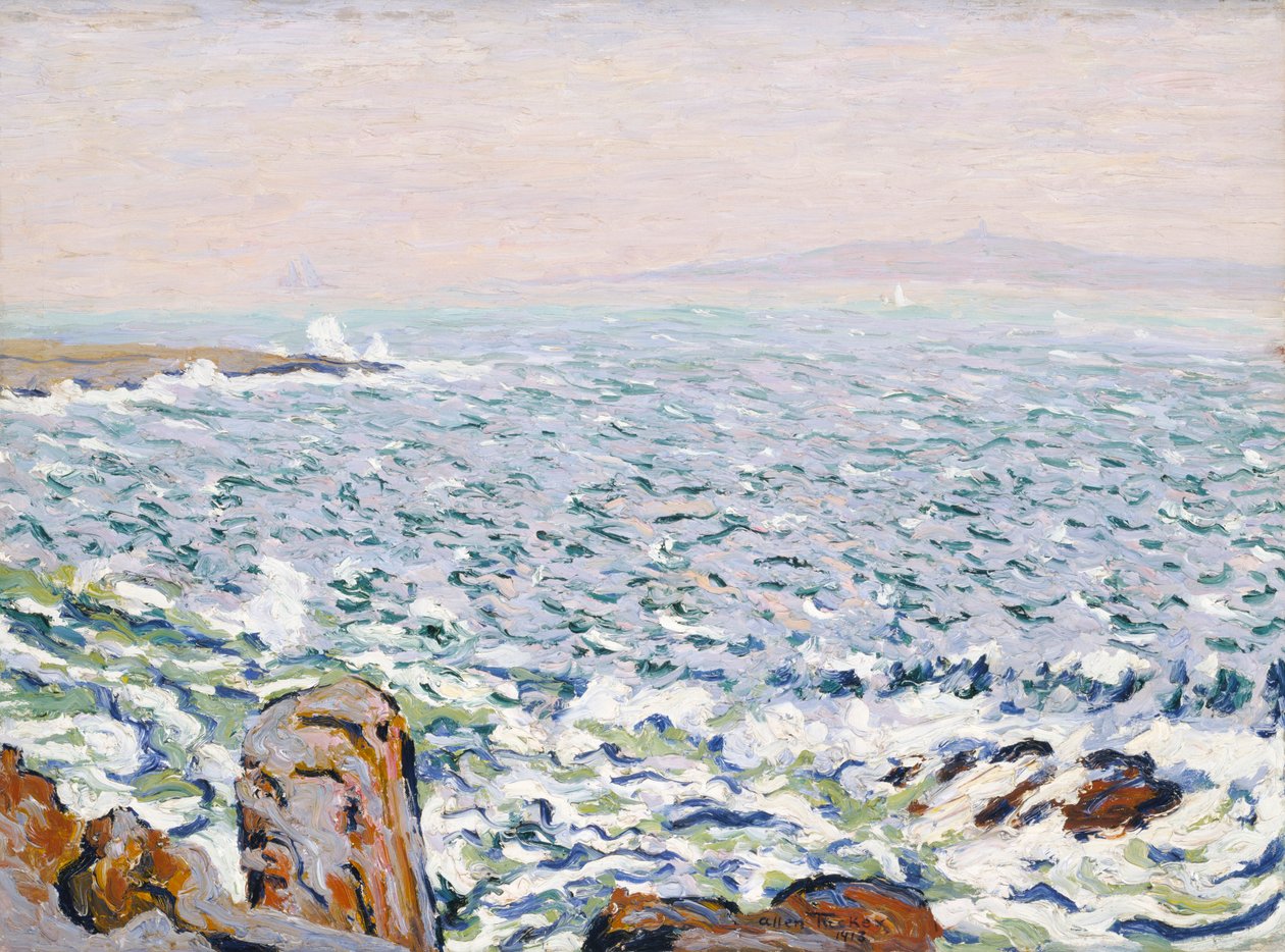 Surf Breaking, Cranberry Island, 1913. od Allen Tucker