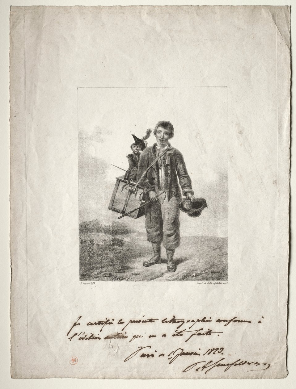 Chlapec s brusičem varhan od Alois Senefelder