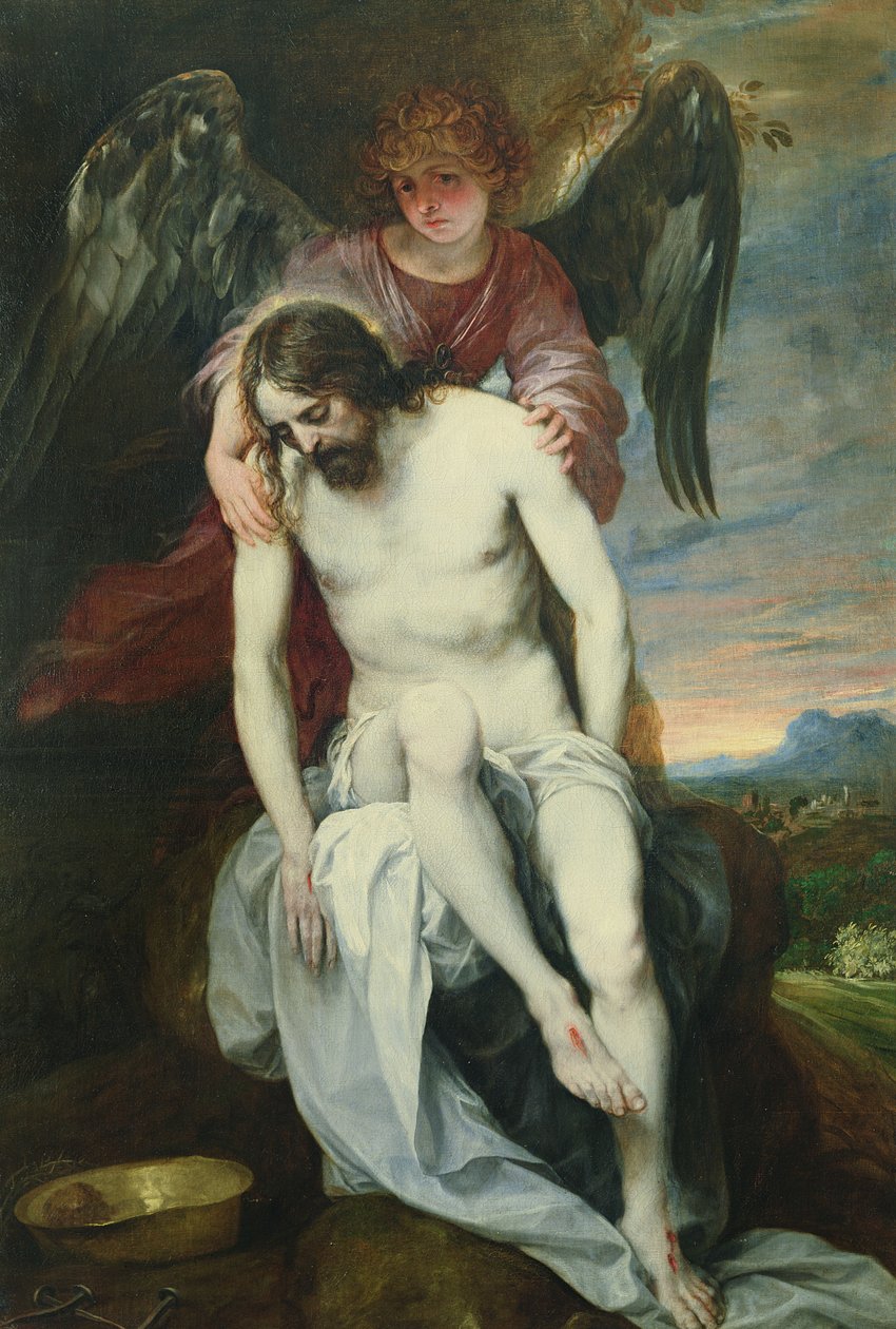 Mrtvý Kristus podporovaný andělem, c.1646-52 od Alonso Cano