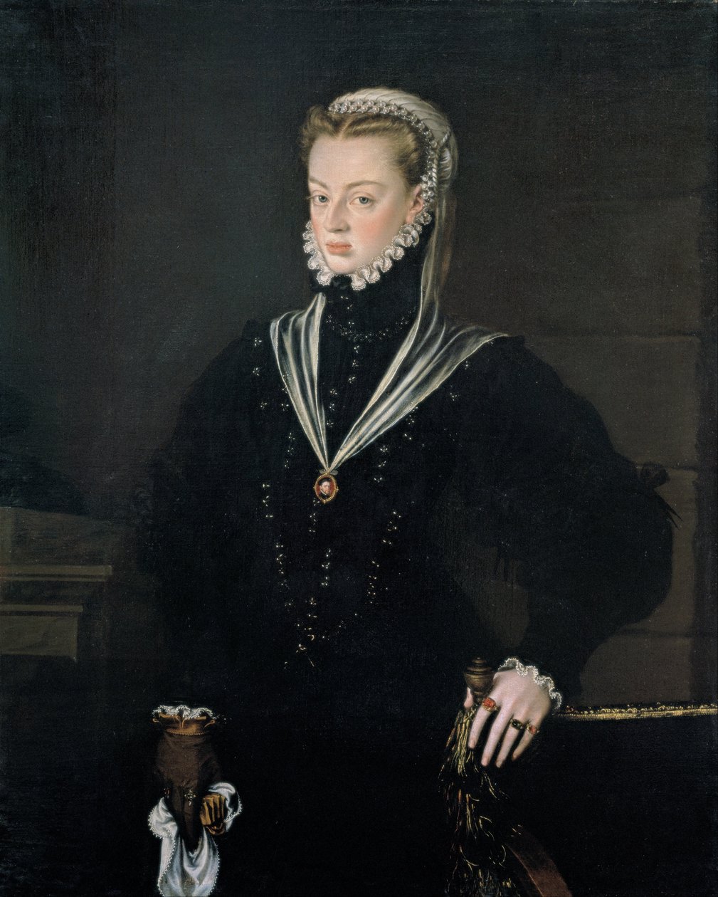 Portrét Juany Rakouské, princezny Portugalska od Alonso Sánchez Coello