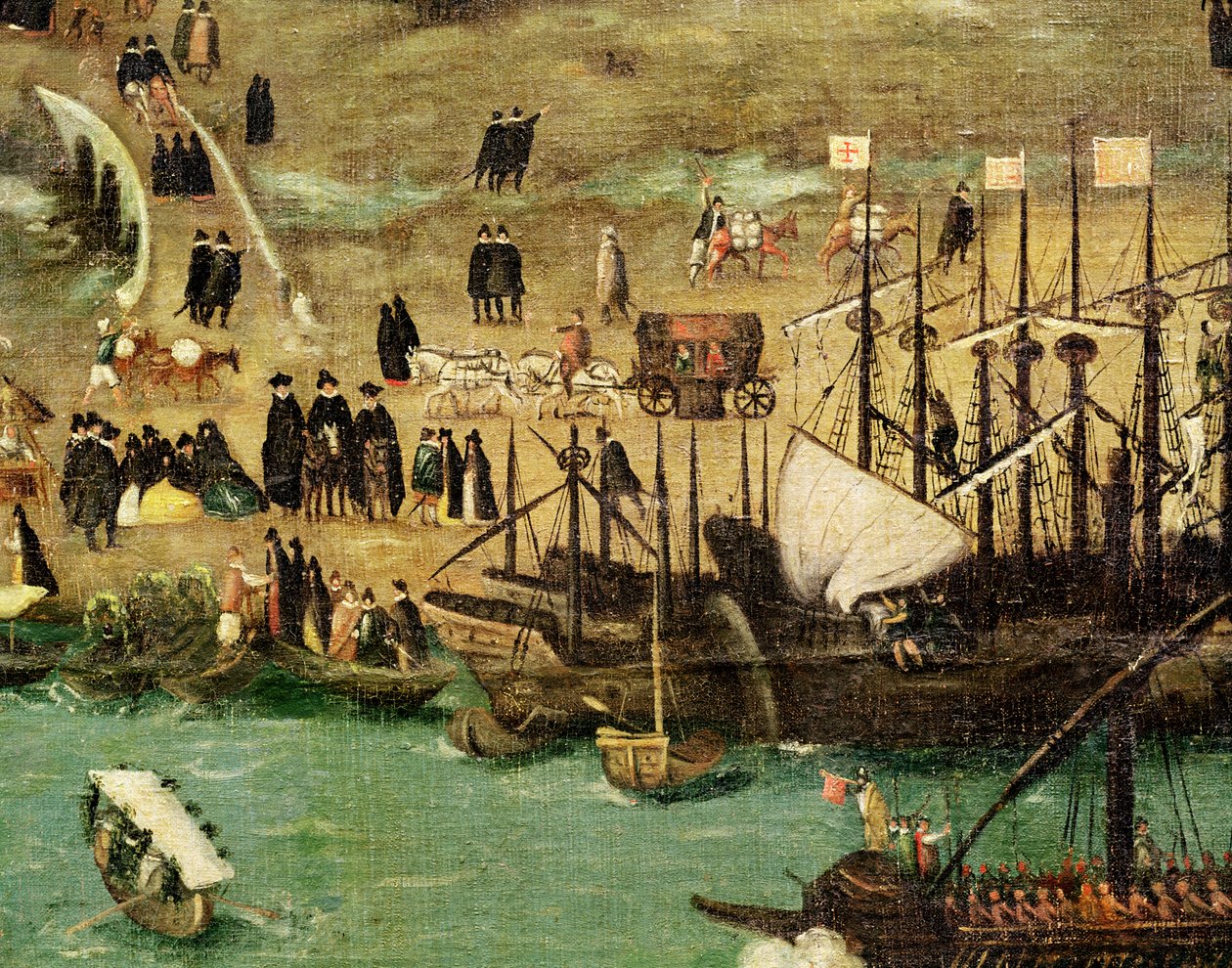 Sevillský přístav, kolem roku 1590 (detail) od Alonso Sánchez Coello