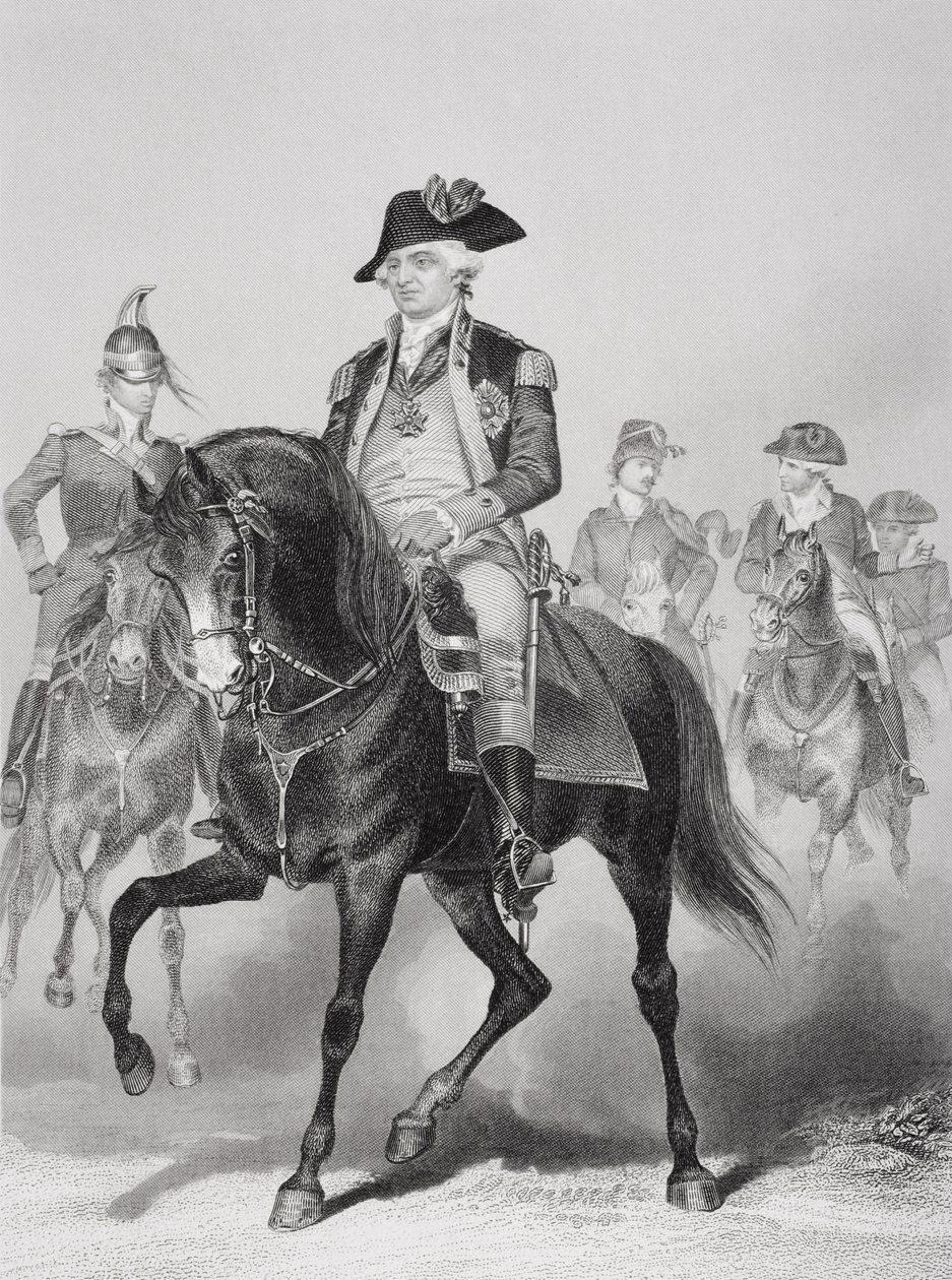 Portrét Fredericka Viléma (1730-94) barona von Steuben od Alonzo Chappel