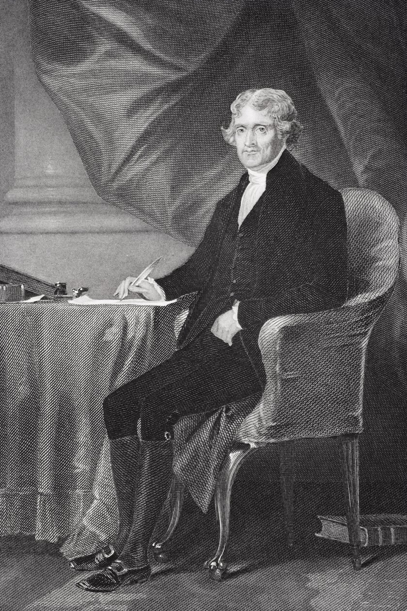 Portrét Thomase Jeffersona (1743-1826) (podrobnosti viz 254738) od Alonzo Chappel
