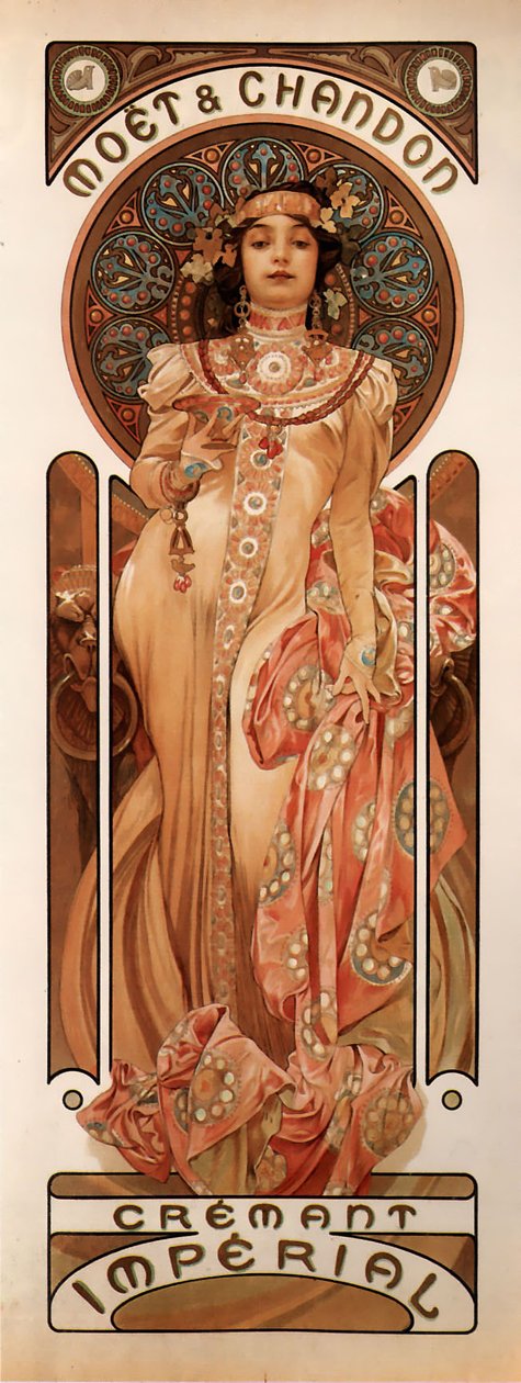 Moet & Chandon Cremant Imperialn od Alphonse Mucha