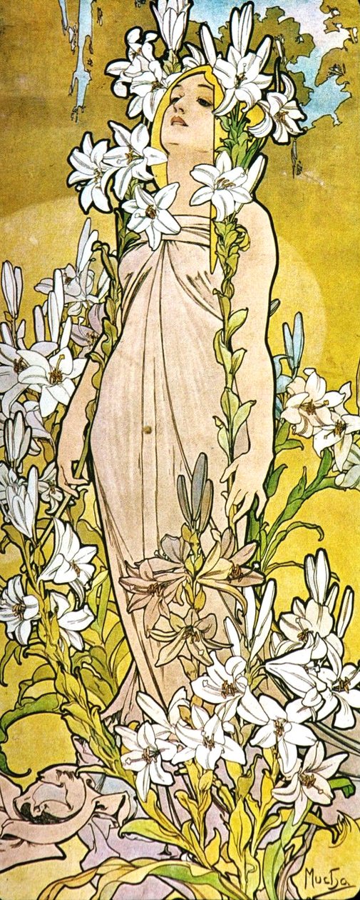 Lilie od Alphonse Mucha