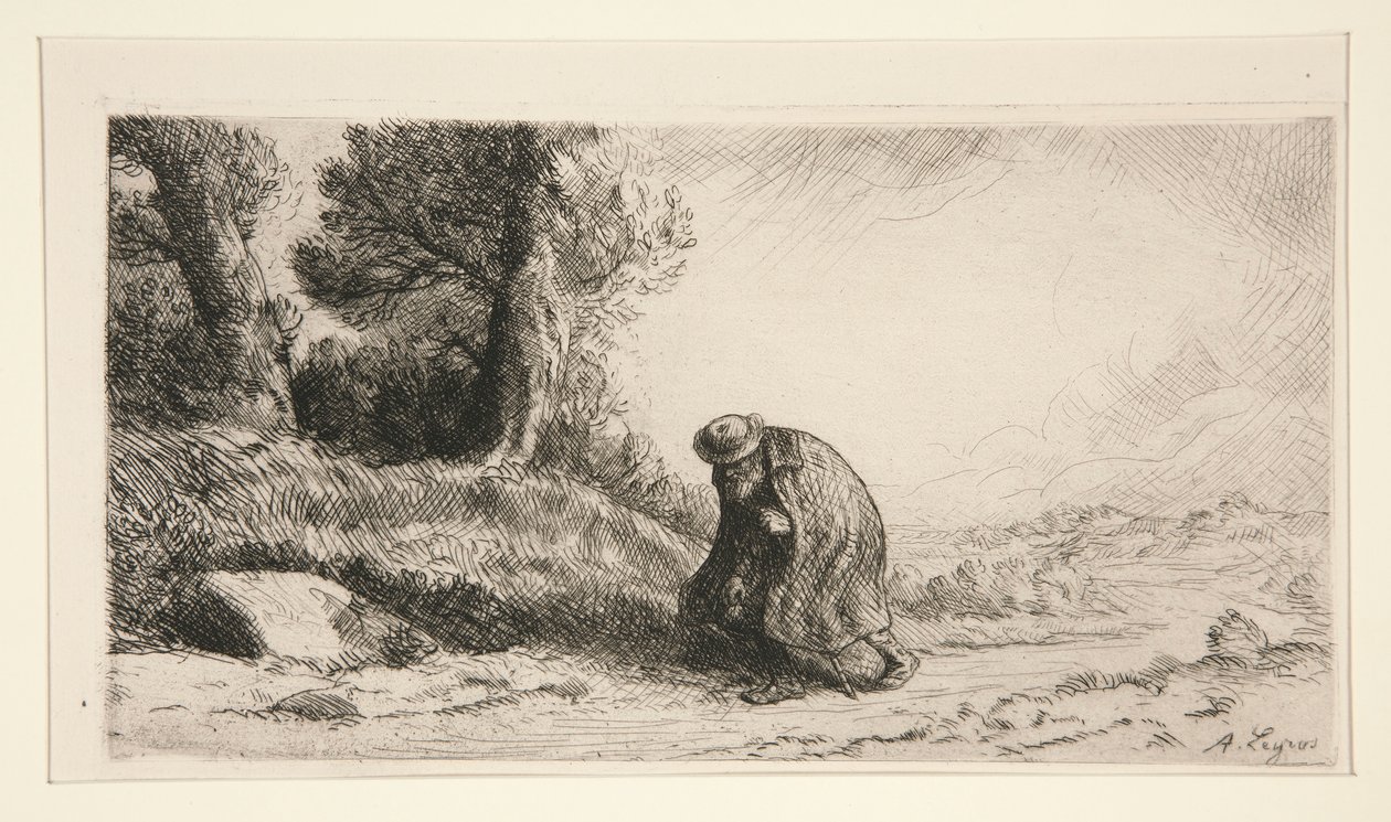 Vagabond postupující po Lane od Alphonse Legros