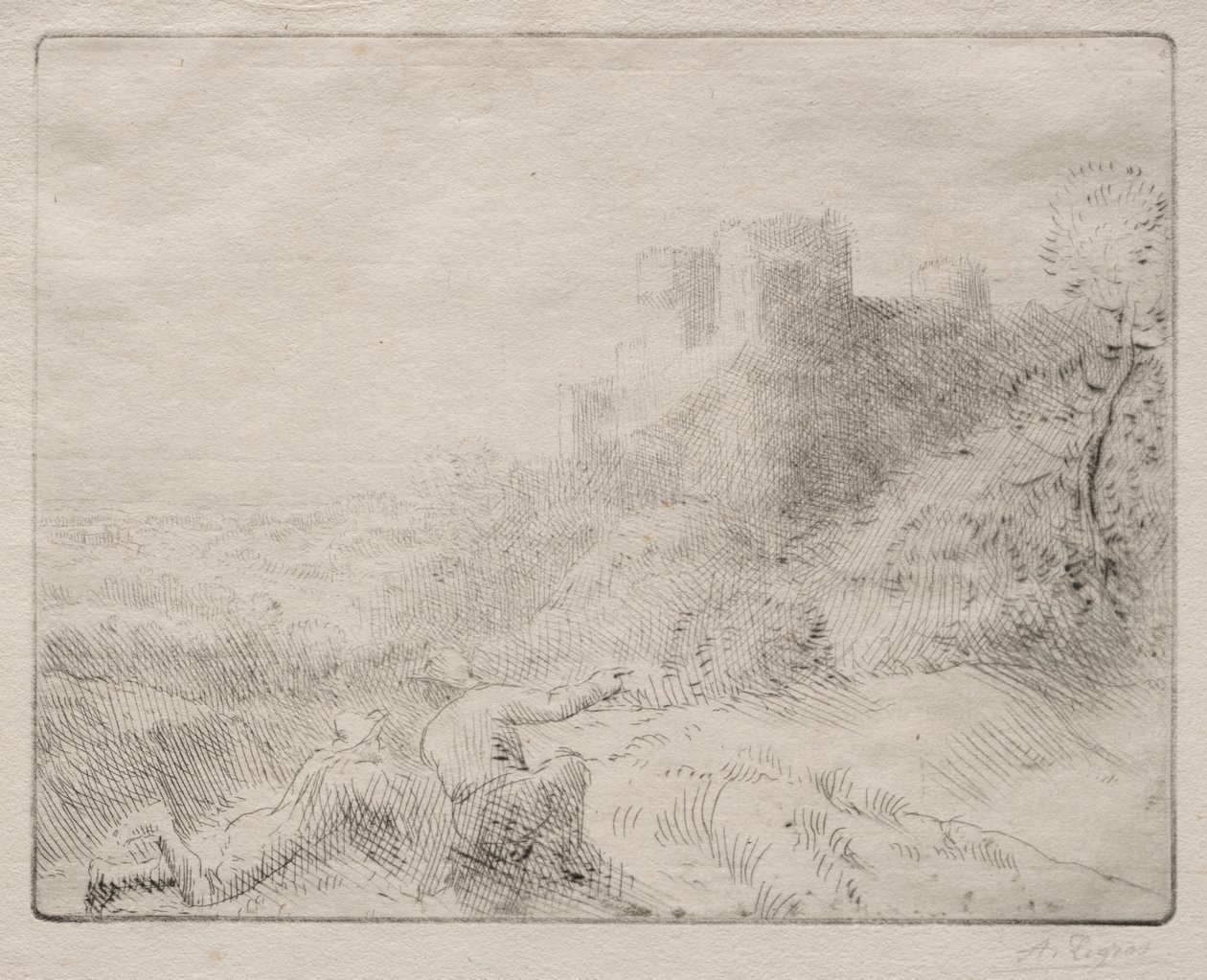 Starý zámek od Alphonse Legros