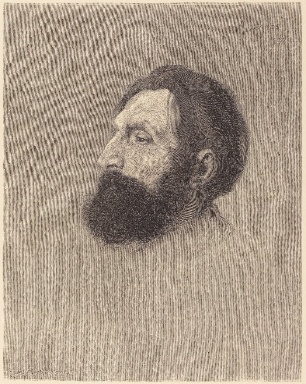 Auguste Rodin. od Alphonse Legros