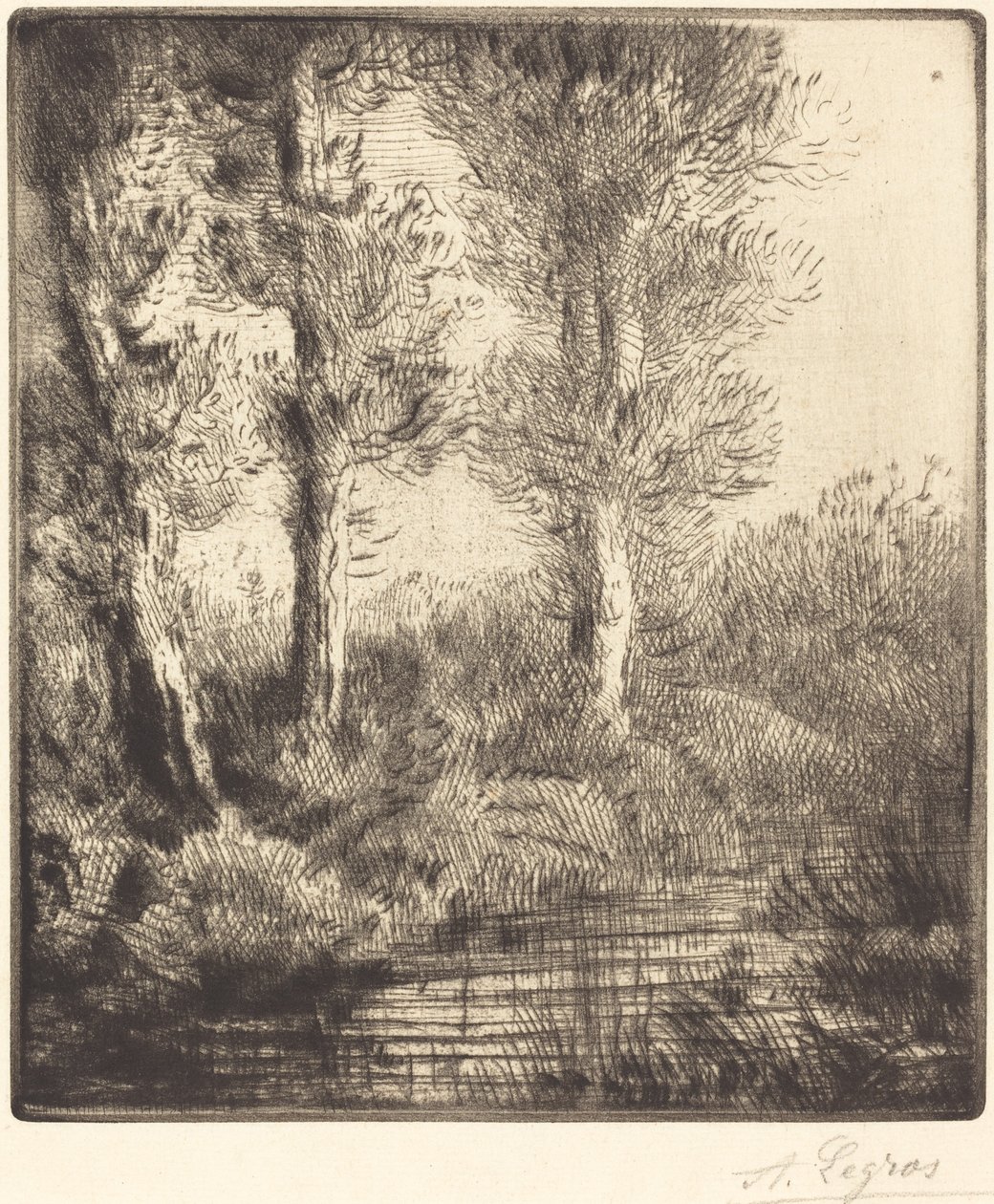 Břehy Saint-Pre Rive du Saint-Pre. od Alphonse Legros