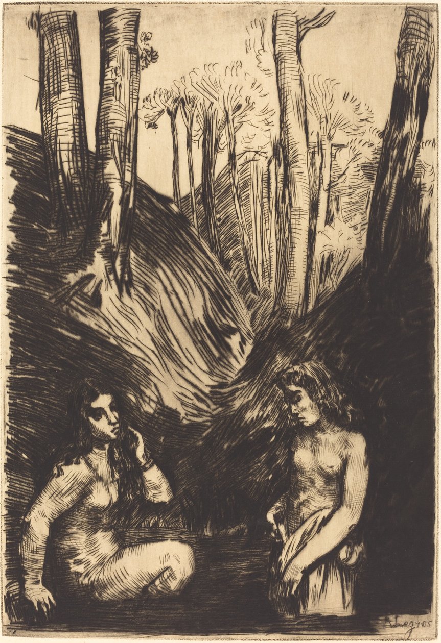 Koupající se od Alphonse Legros