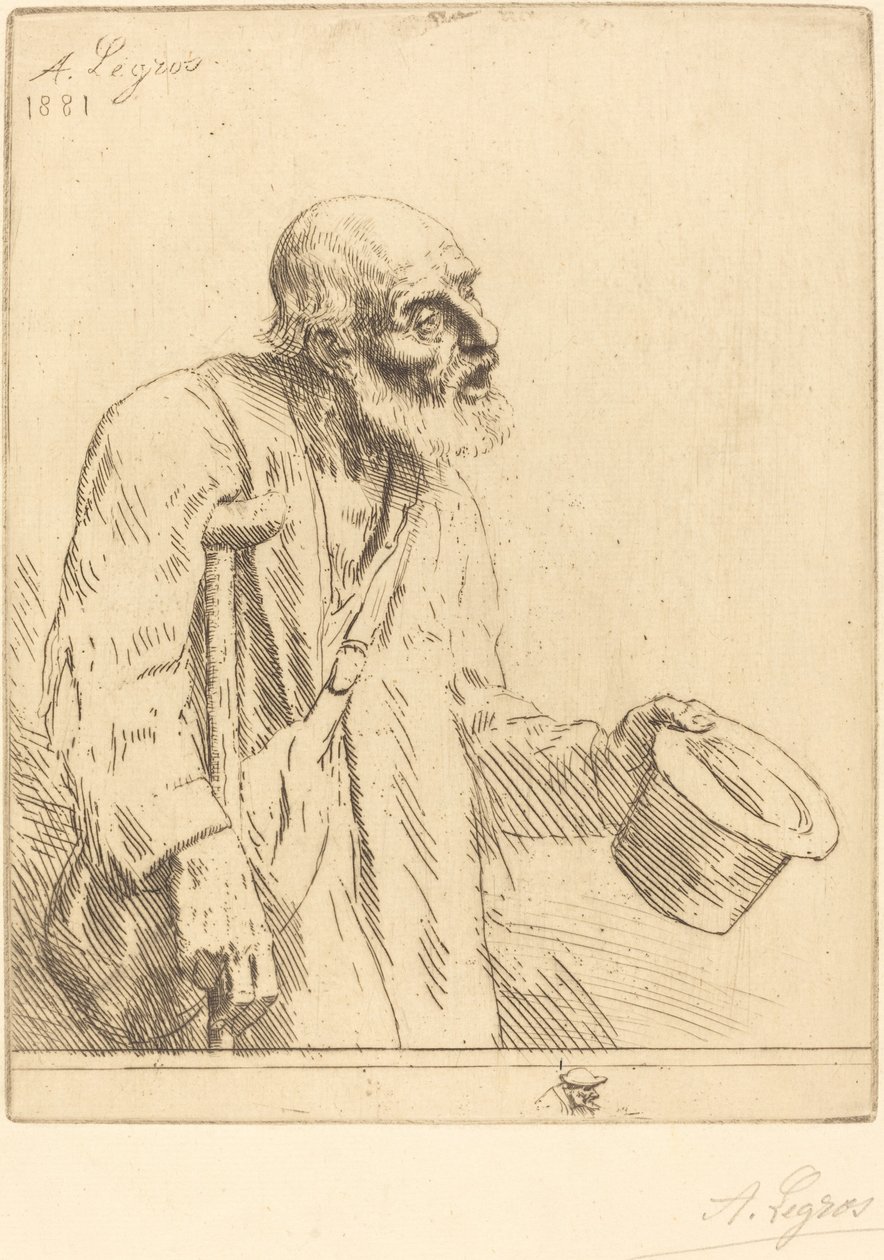 Žebrák Žebrák, 1881. od Alphonse Legros