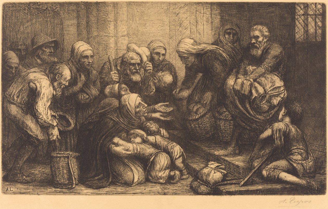 Bruselští žebráci od Alphonse Legros