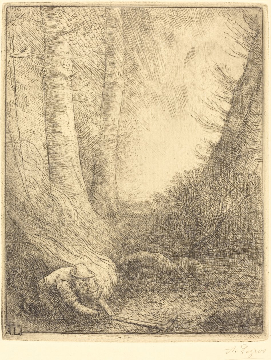 Vypalování trávy od Alphonse Legros