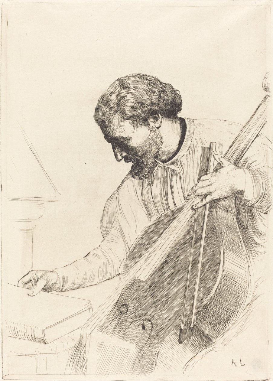 Kontrabasista Kontrabasista. od Alphonse Legros