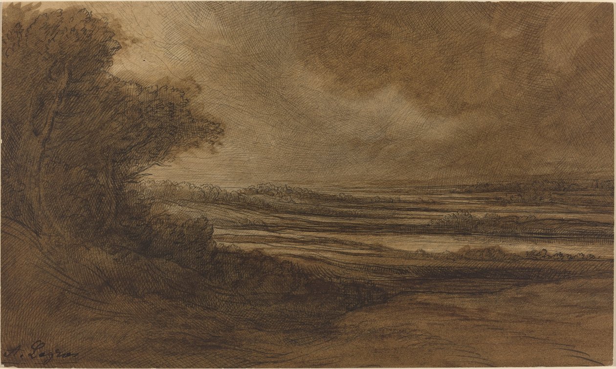 Venkov Burgundska [recto] od Alphonse Legros