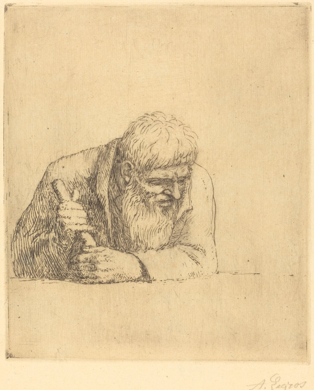 Zvědavý muž Zvědavý muž. od Alphonse Legros