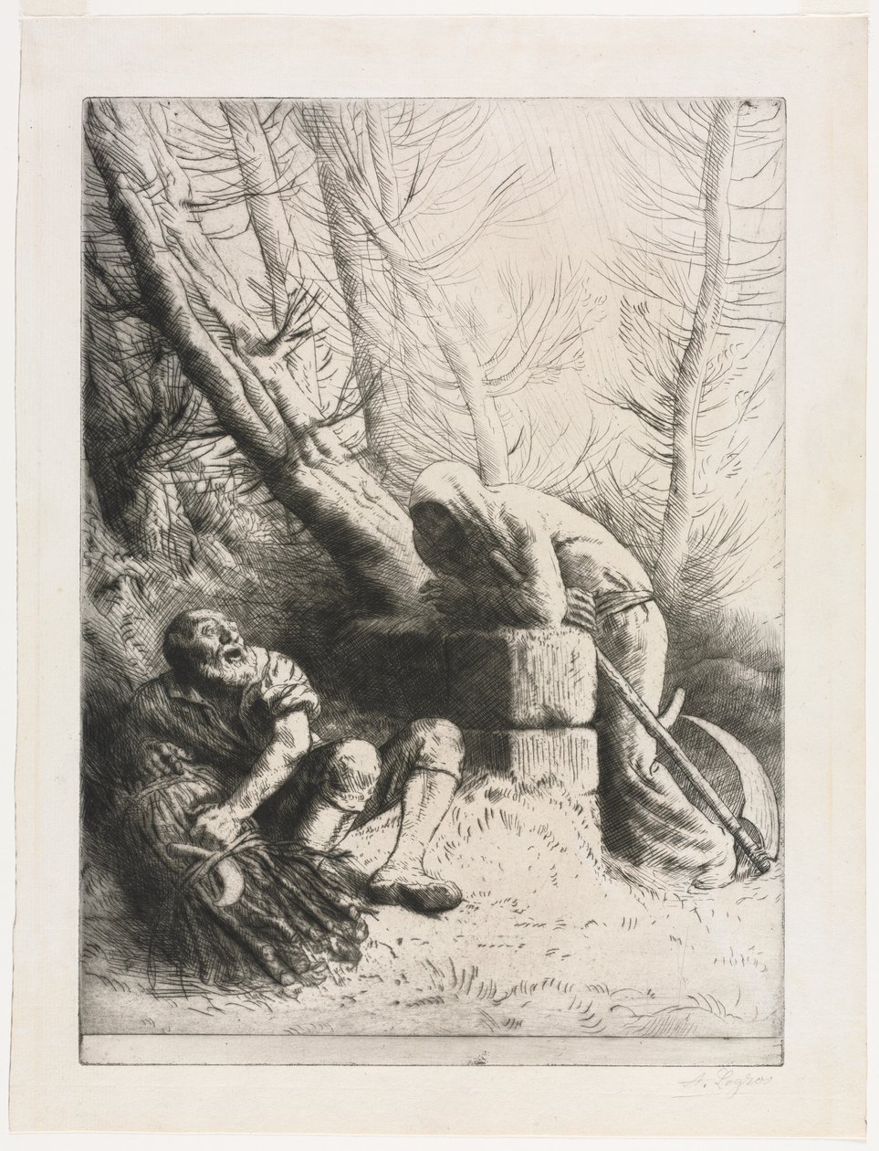 Smrt a dřevorubec od Alphonse Legros