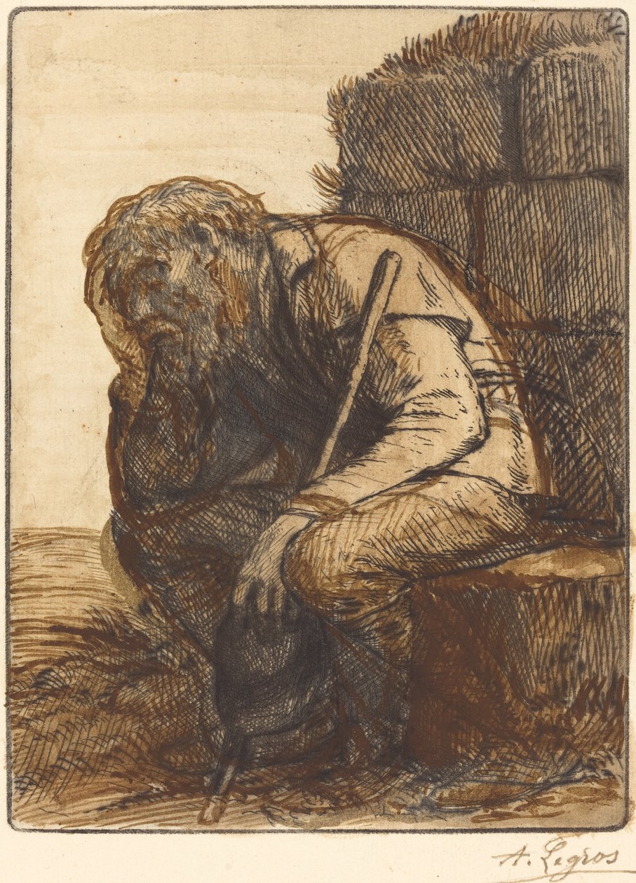 Zoufalý muž Zoufalý ho. od Alphonse Legros