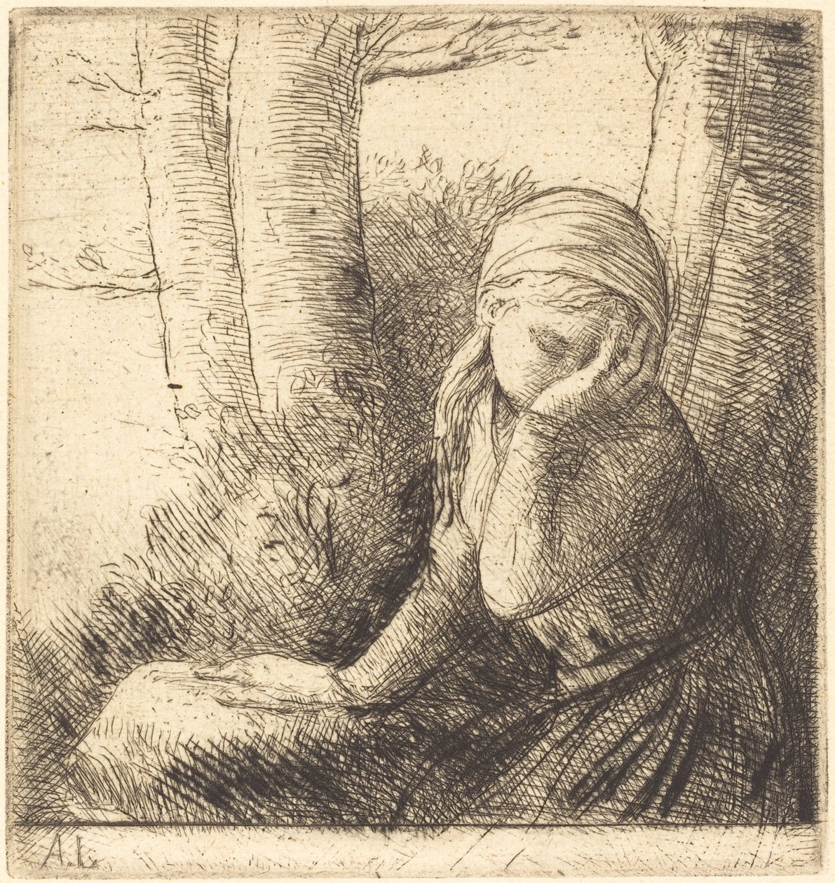 Zoufalá mladá dívka Zoufalá mladá dívka. od Alphonse Legros