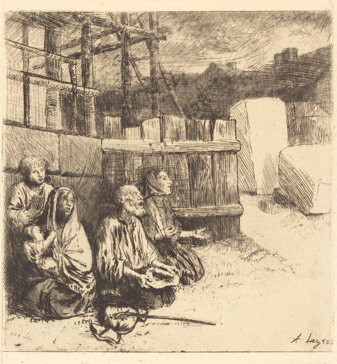 Angličtí žebráci od Alphonse Legros