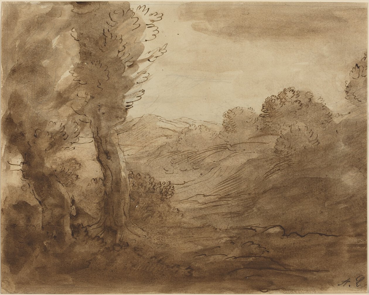 Pěšina v Burgundsku od Alphonse Legros