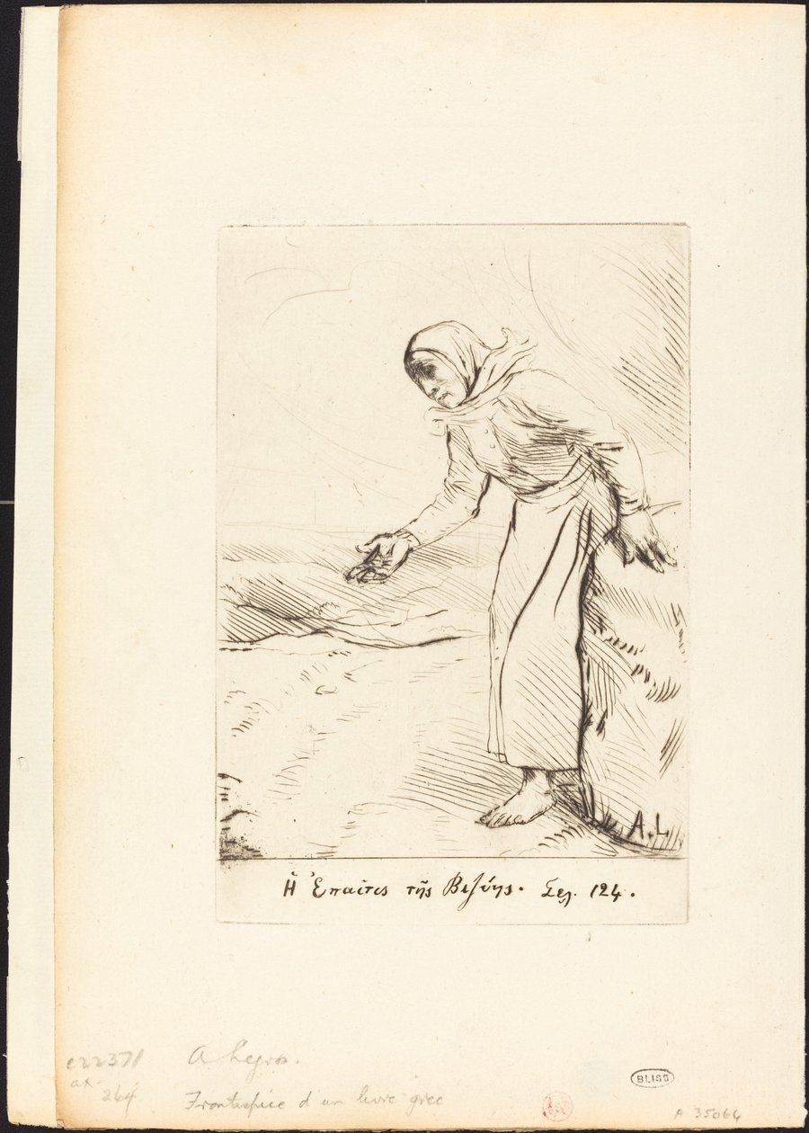 Frontispis (Žebrácká žena z Veze) od Alphonse Legros