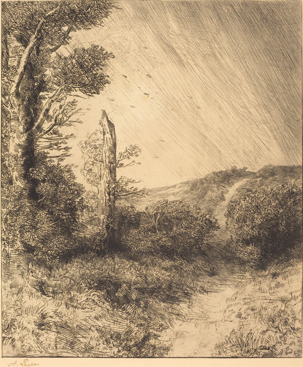 Poryv větru Poryv větru. od Alphonse Legros