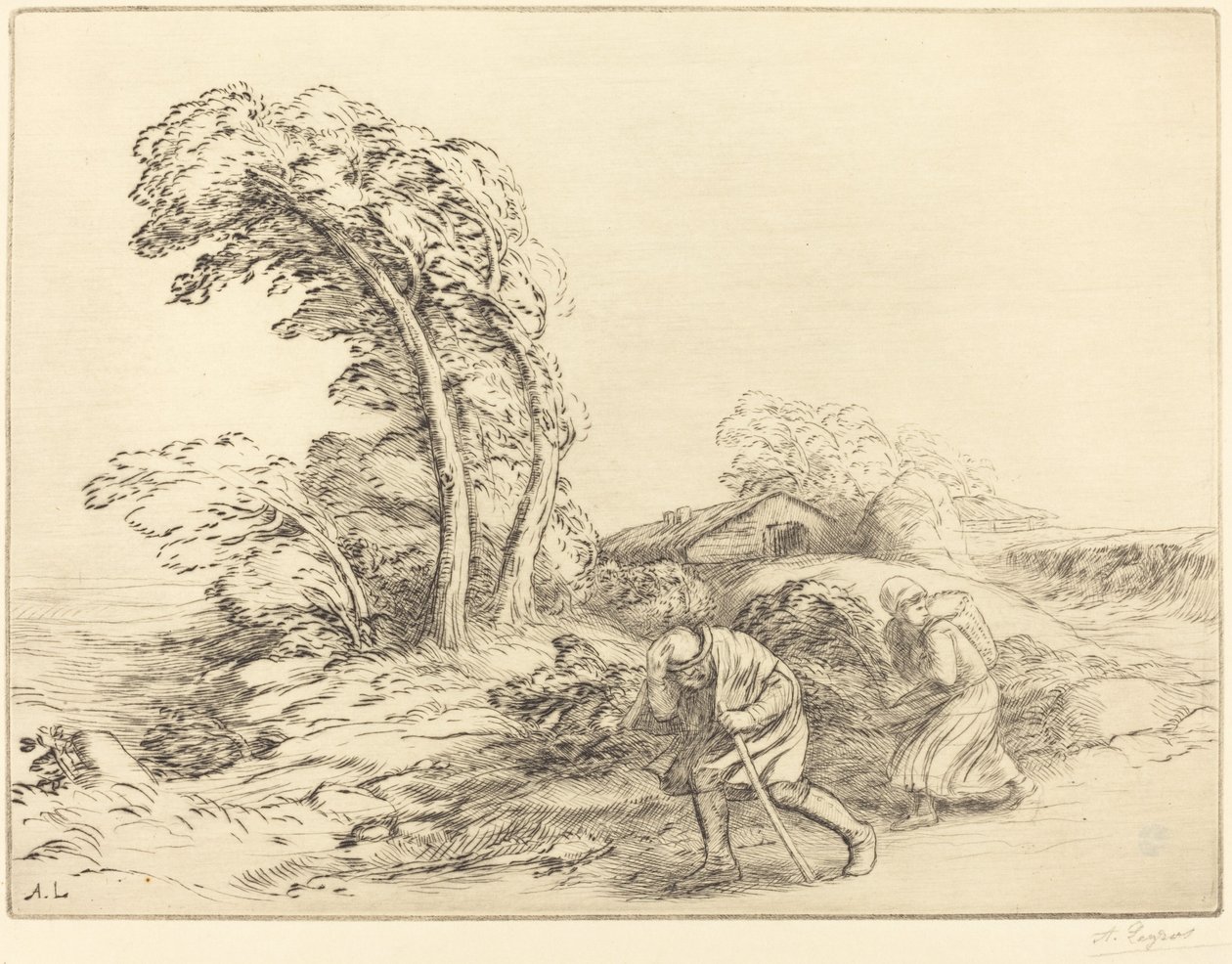 Poryv větru Poryv větru. od Alphonse Legros