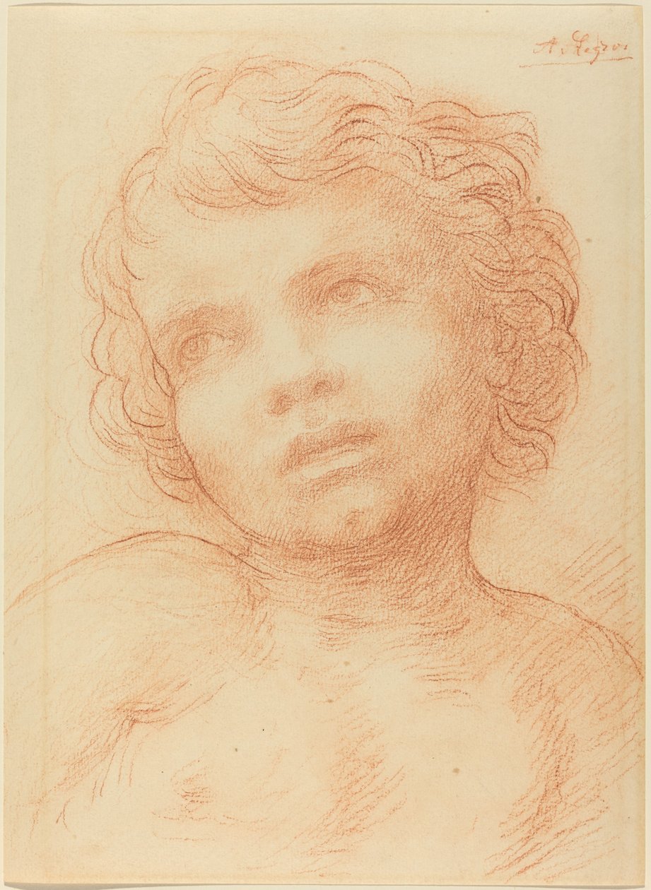 Hlava dítěte. od Alphonse Legros