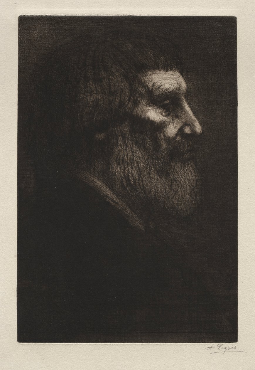 Hlava muže. od Alphonse Legros