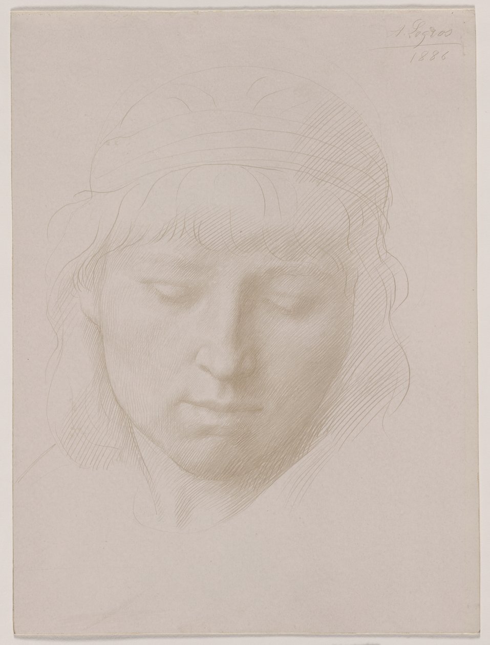 Hlava muže, 1886. od Alphonse Legros