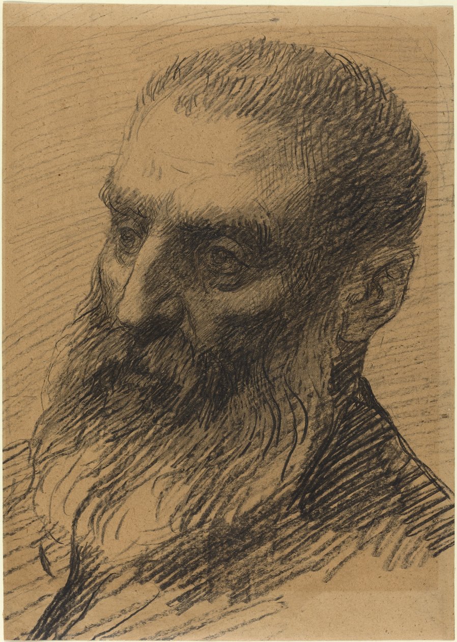 Hlava muže čelem doleva od Alphonse Legros