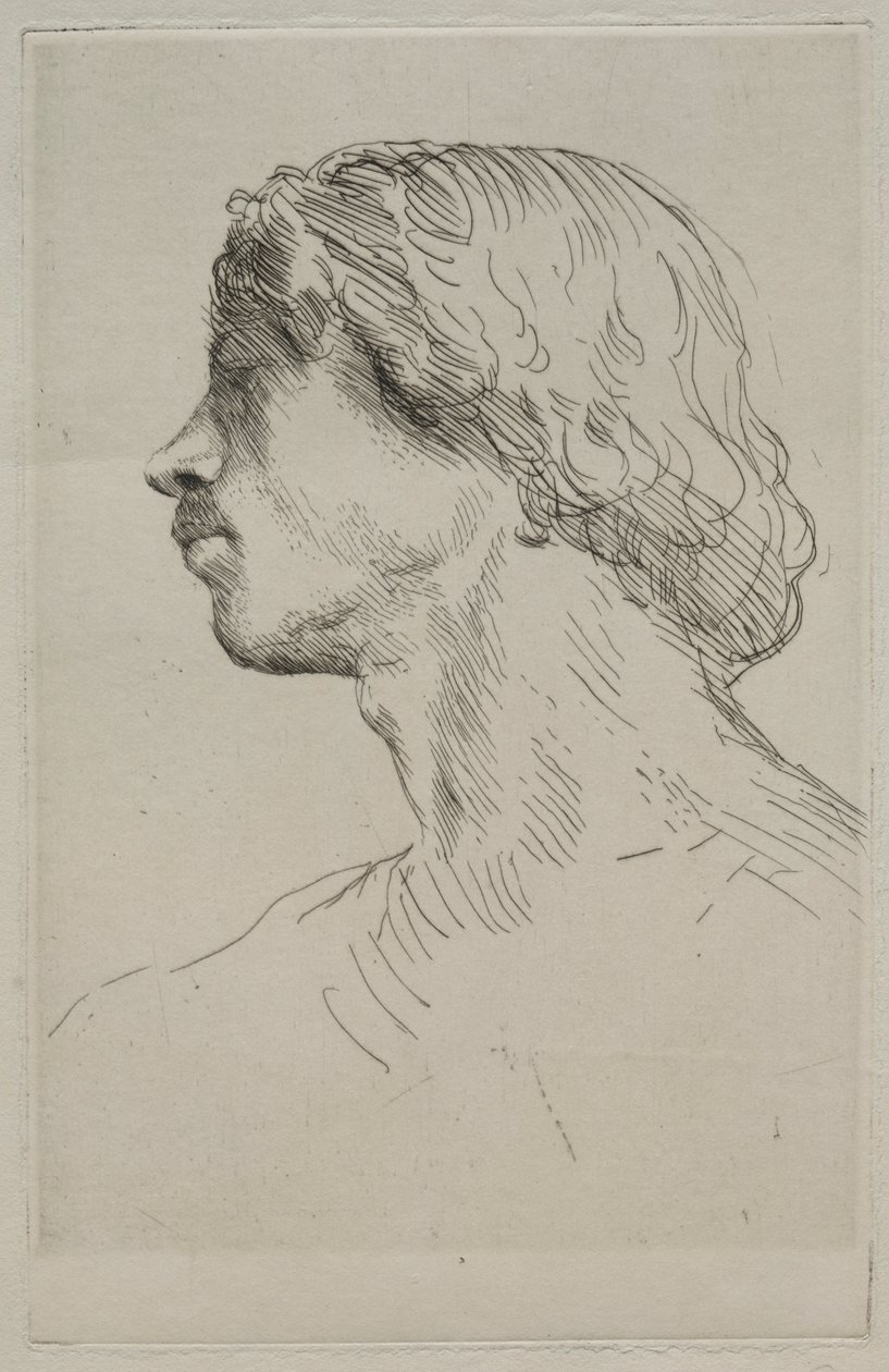 Hlava modelky od Alphonse Legros