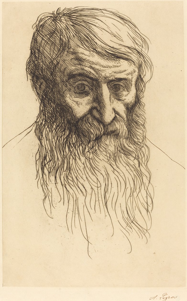 Hlava filozofa Tete de philosophe. od Alphonse Legros