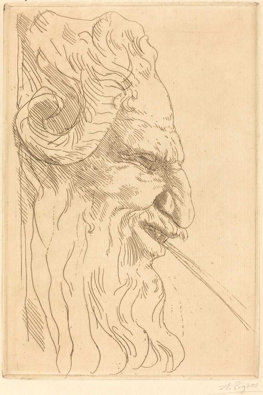 Hlava satyra Tete de satyre. od Alphonse Legros