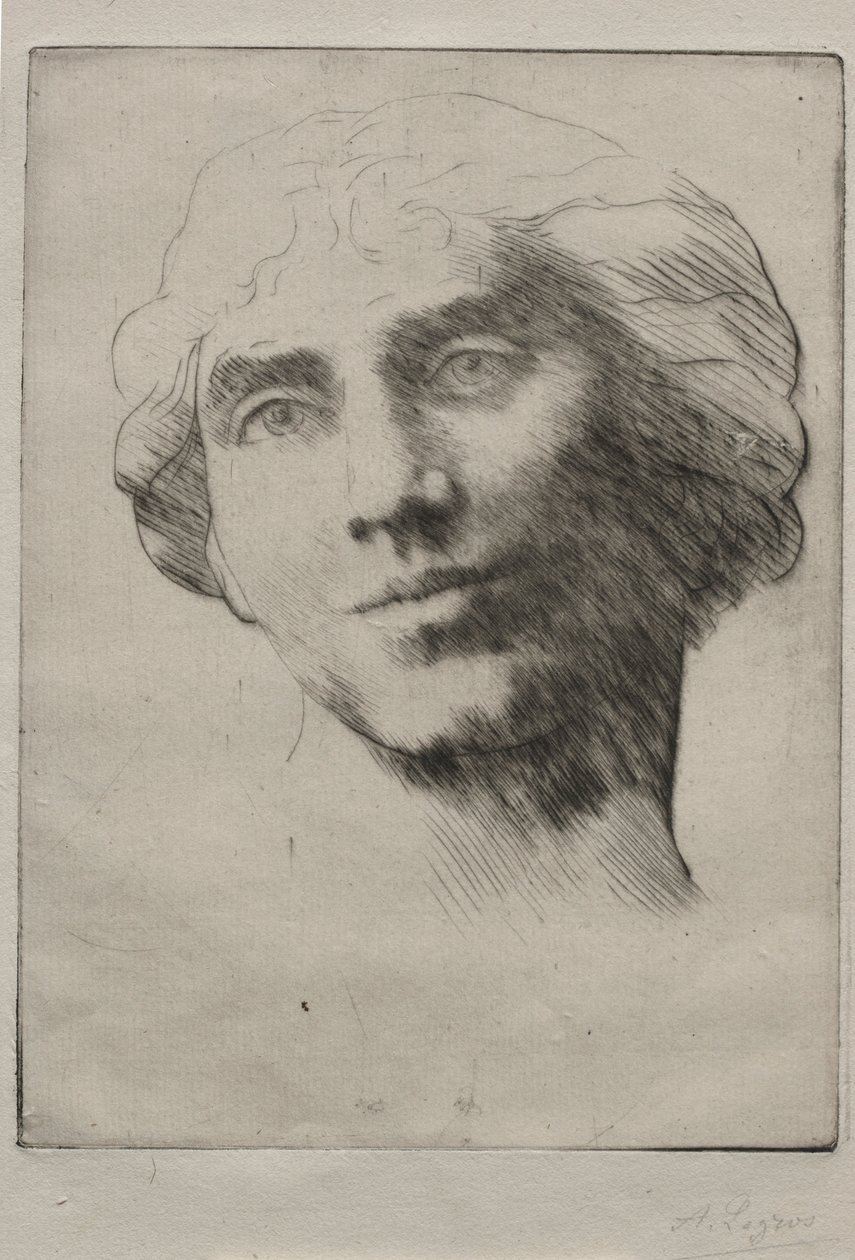 Hlava mladé ženy. od Alphonse Legros