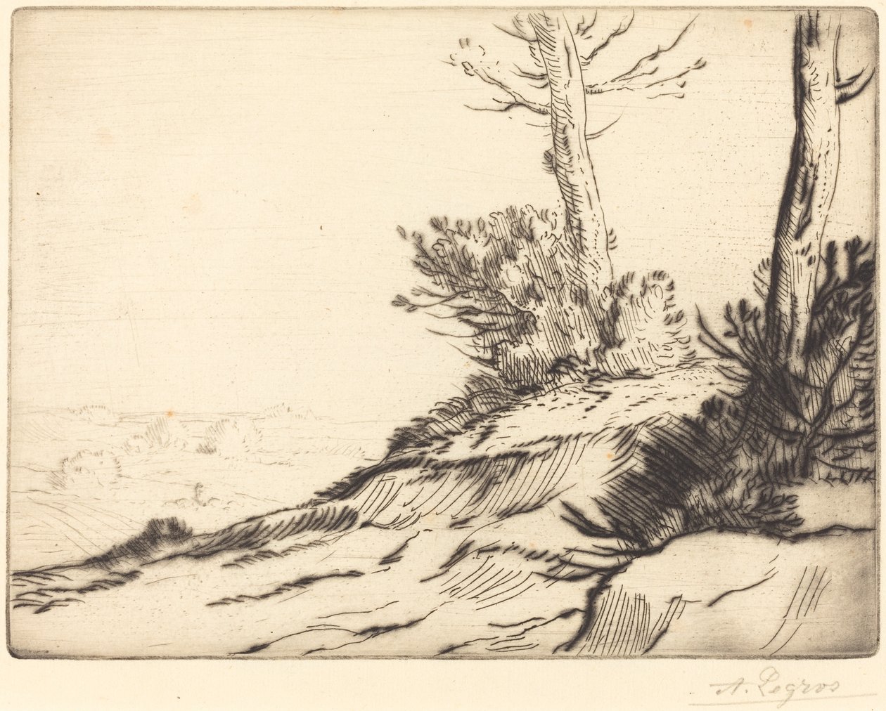 Kopec s keři La butte aux broussailles. od Alphonse Legros