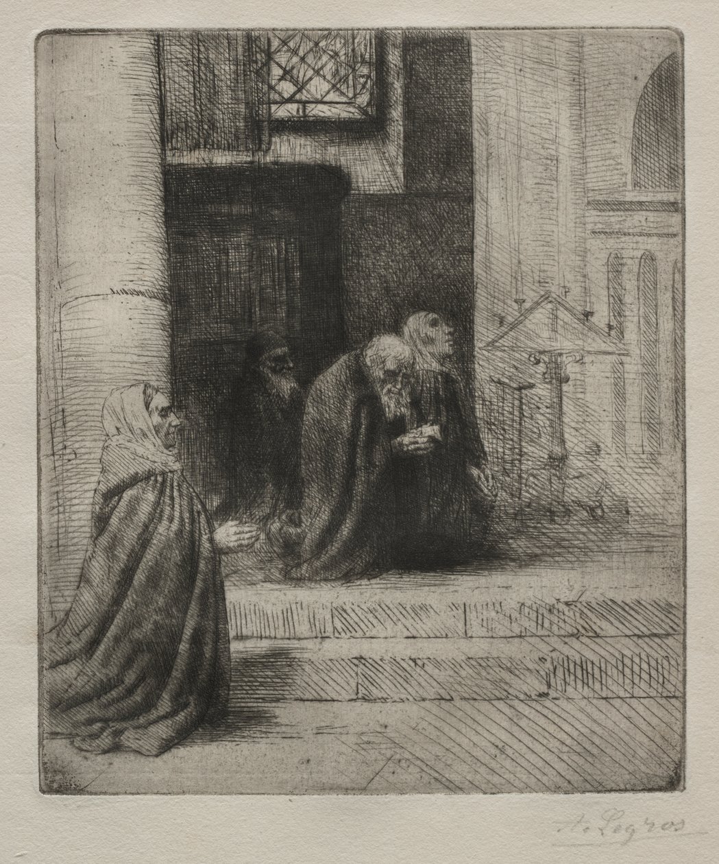 Interiér kostela od Alphonse Legros