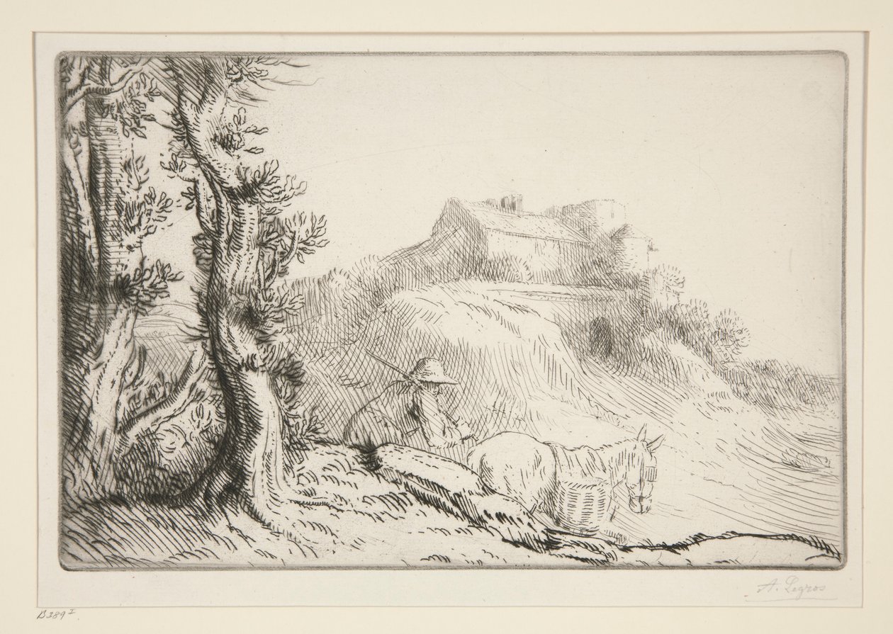 Farma na kopci od Alphonse Legros