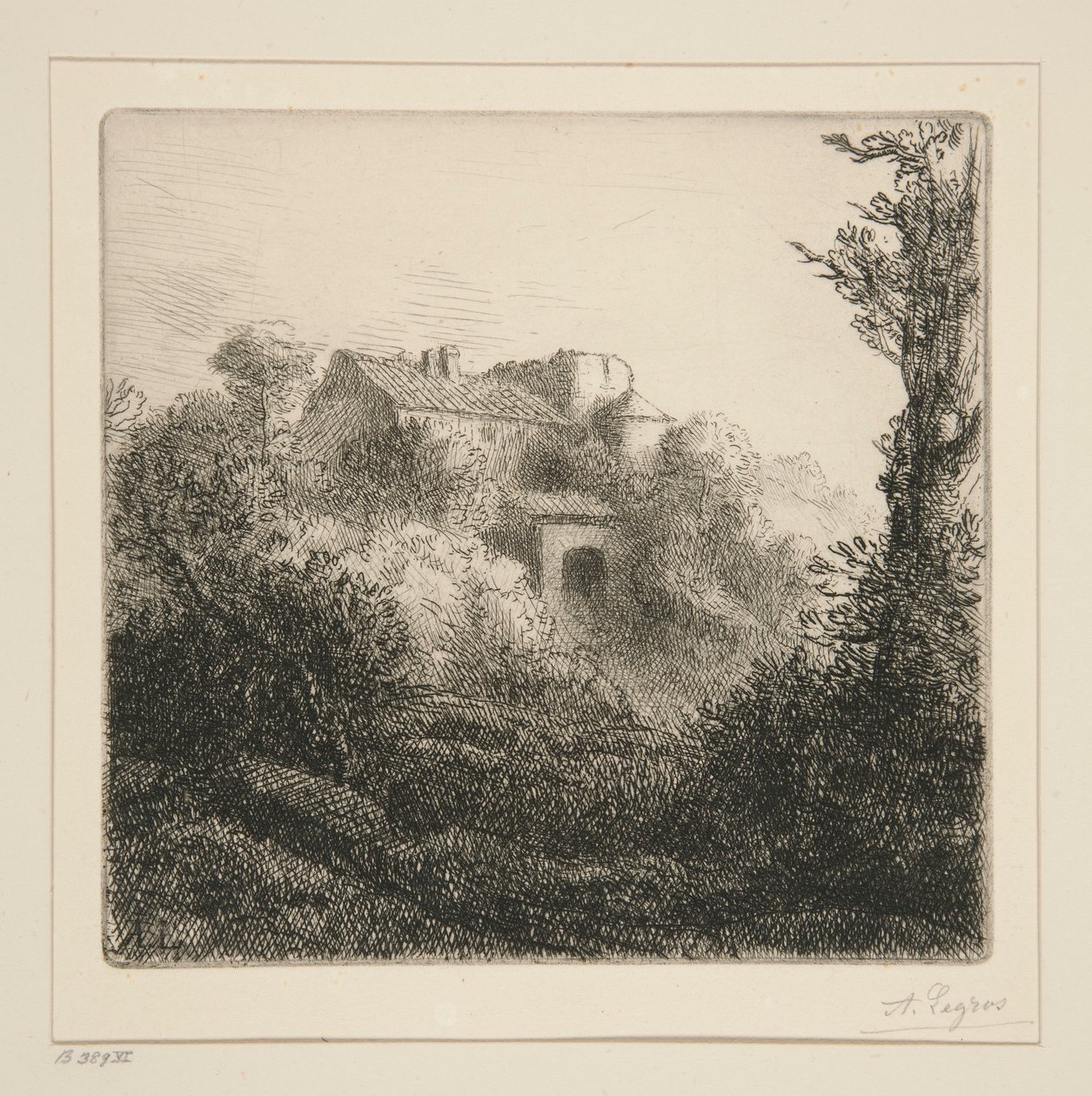 Farma na kopci od Alphonse Legros