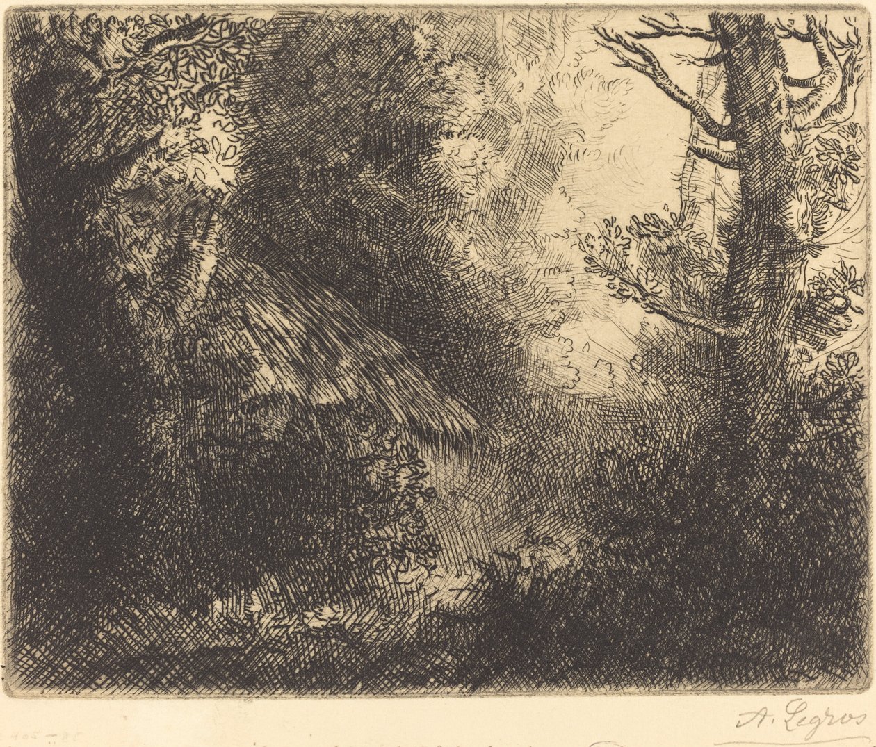 Krajina: Blízko Chailleux od Alphonse Legros