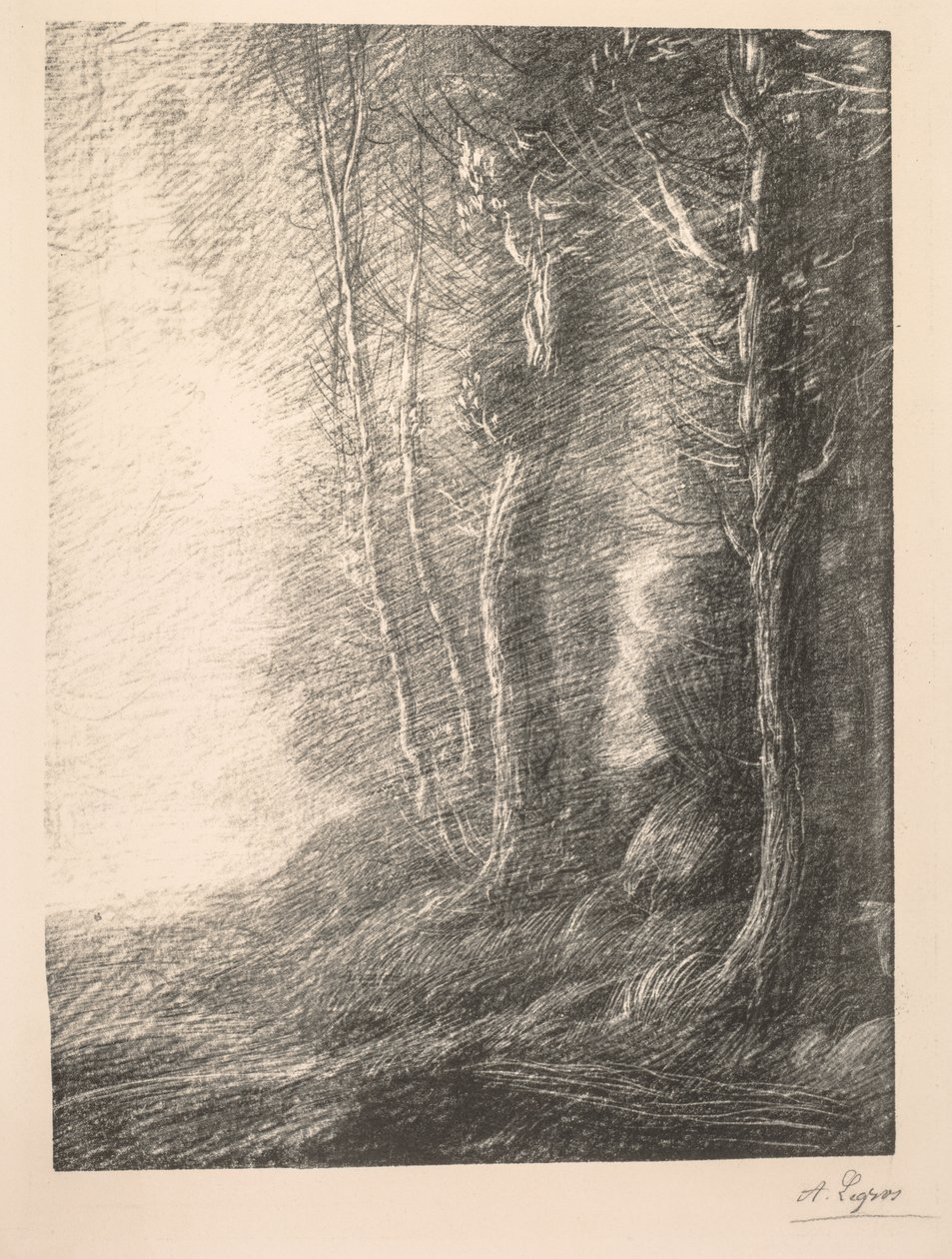 Krajina Paysage. od Alphonse Legros