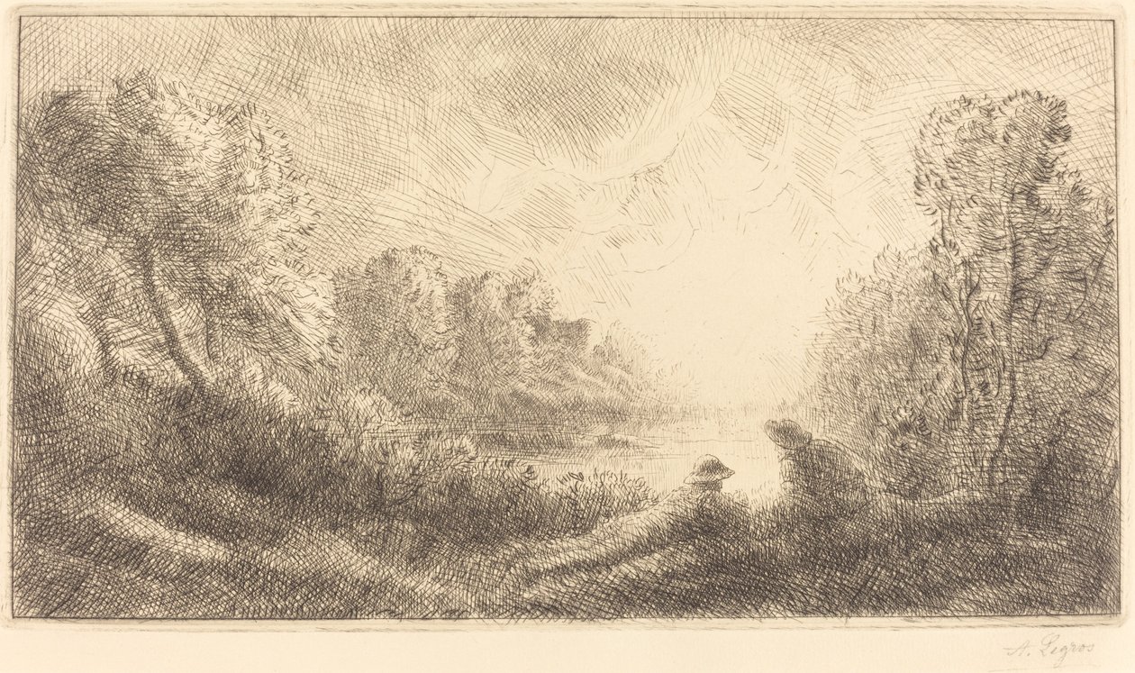 Krajina: Východ slunce od Alphonse Legros