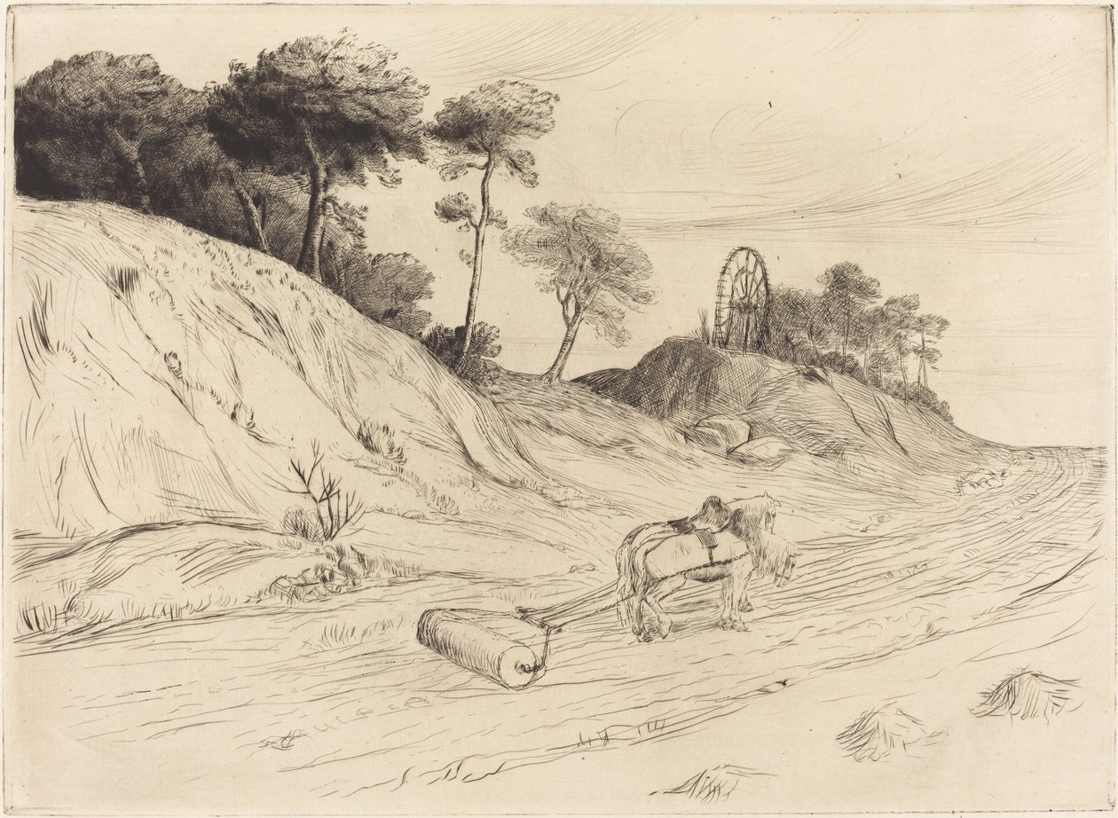 Krajina s válečkem Krajina s válečkem. od Alphonse Legros