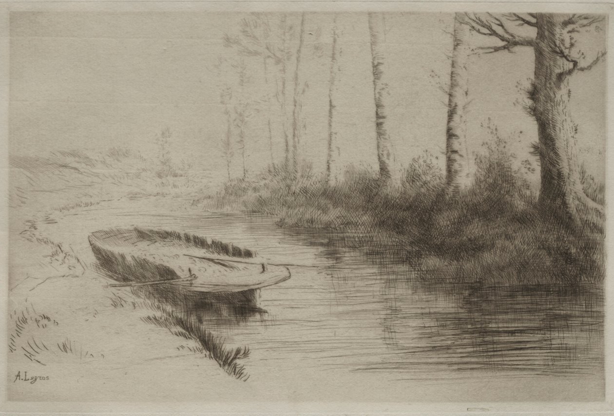 Le Canal: Effet du matin. od Alphonse Legros