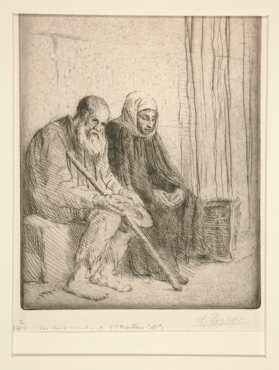 Dva žebráci (Two Beggars) od Alphonse Legros