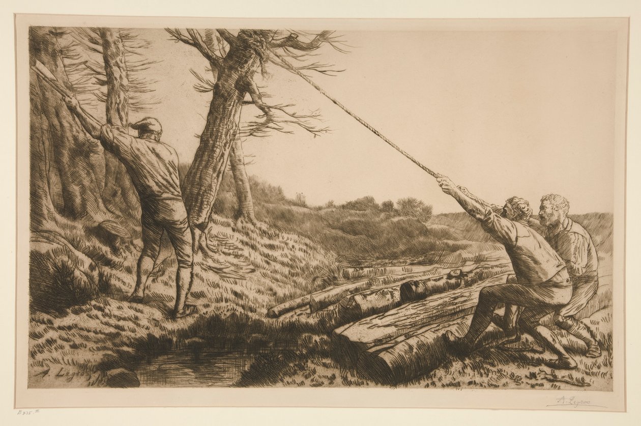 Les bucherons (dřevorubci) od Alphonse Legros