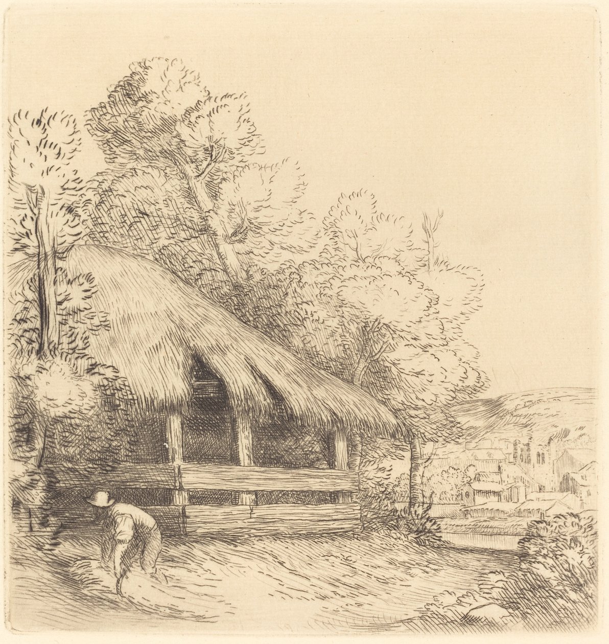 Malý přístřešek Le petit hangar. od Alphonse Legros